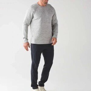 LULULEMON Men's Chamber Long Sleeve M3EF5S in Heathered Medium Gray M
